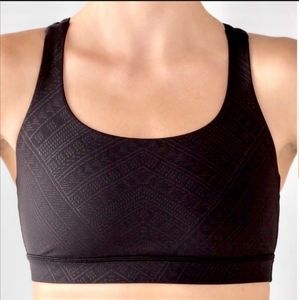 Lululemon Adorned Emboss Energy Bra RARE PRINT